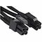 Silverstone Silver Stone Technologies PP06B-EPS55 550mm; 8 Pin Individually Sleeved Modular Cable - Black PP06B-EPS55 - alternate 3