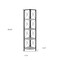 Homeroots 59" Gray Metal Four Tier Corner Bookcase 489791 - alternate 2