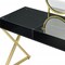 Homeroots 42" Black and Gold Mirrored Dresser 486499 - alternate 2