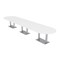 Skutchi Designs Racetrack Conference Table With Power Unit, 48 in W, 192 in L, White HAR-RAC-48X192-DOU-W960-NA - alternate 1