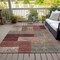 Homeroots 3' X 5' Brown And Terra Cotta Geometric Washable Indoor Outdoor Area Rug 612436 - alternate 2