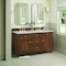 James Martin Vanities Lorelai 60in Double Vanity, Mid-Century Walnut w/ 3 CM Victorian Silver Silestone Top 424-V60D-WLT-FVSL - alternate 2