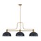 Z-Lite Melange Heritage Brass 3 Light Billiard 725-3HBR-D13MB - alternate 5