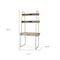 Homeroots 42" Brown and Gold Solid Wood and Metal Sled Ladder Desk 605619 - alternate 5