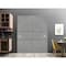 Sartodoors Sliding Closet Bypass Doors, Planum 0014 Concrete and Aluminum Strips, Sturdy Rails Moldings Trims PLANUM0014DBD-BTN-60 - alternate 1