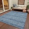 Homeroots 5' X 8' Blue And Gray Oriental Washable Indoor Outdoor Area Rug 616335 - alternate 3