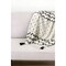 Homeroots 50" X 60" Black and White Woven Cotton Chevron Throw Blanket with Tassels 516488 - alternate 4