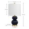 Jonathan Y Daphne 20" Contemporary Transitional Metal/Glass Ribbed Gourd LED Table Lamp, Navy/Brass Gold JYL1099D - alternate 2