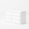 Homeroots 62" White Manufactured Wood Six Drawer Double Dresser 473105 - alternate 5