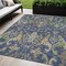Homeroots 5' X 8' Navy Blue Green And Brown Floral Washable Indoor Outdoor Area Rug 605290 - alternate 1