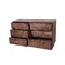 Homeroots 57" Brown Carved Abstract Solid Wood Six Drawer Dresser 661221 - alternate 3