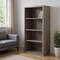 Homeroots Taupe Wood Four Tier Bookcase 333358 - alternate 3