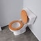 Jones Stephens Oak Designer Wood Toilet Seat, Closed Front with Cover, Chrome Hinges, Round C3B2R118CH - alternate 3