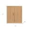 Homeroots 31in Natural Wood Corner Accent Cabinet 693399 - alternate 3