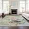 Homeroots 9' X 12' Ivory Blue And Yellow Abstract Washable Indoor Outdoor Area Rug 577966 - alternate 2