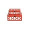 Homeroots Set of Two Orange Mirrored Glass And Solid Wood Box With Lid, 2PK 399682 - alternate 3