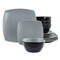 Hometrends Soho Lounge 12 Piece Square Stoneware Dinnerware Set in Grey and Black 129485.12 - alternate 1