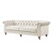 Homeroots 93" Beige Velvet Chesterfield Wood Sofa 543982 - alternate 4