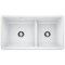 Blanco Precis SILGRANIT 33in 60/40 Reversible Double Bowl Undermount Kitchen Sink with Low Divide - White 442524 - alternate 1