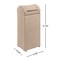 Happimess Darla 14.27-Gallon All-Weather Wicker/Metal Swing Top Hideaway Outdoor Trash Can, Light Pink/White HPM1201D - alternate 5
