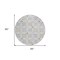 Homeroots 8' Silver Gray And Gold Round Floral Washable Indoor Outdoor Area Rug 595987 - alternate 3