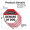 Signmission Warning Beware of Dog, 6 inch X 6 inch, Vinyl Decal, 5PK OC-D-5PACK-6-337 - alternate 2