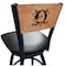 Holland Bar Stool Co 36" Blk Wrinkle Anaheim Ducks Swivel Bar Stool, Laser Engraved Back L03836BWMedMplAAnaDksBlkVinyl - alternate 1