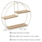 Vintiquewise Elegant 3-Tier Decorative Floating Geometric Arc Wall Shelf - Semi-Circular Metal and Wood QI004691.3DG - alternate 6