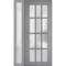 Vdomdoors Front Exterior Prehung FiberGlass Door Frosted Glass / Manux 8312 Grey Ash / Sidelight Exterior Win MANUX8312EXD-SS-W36+16 x H80-RH - alternate 1