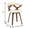 Leisuremod Modern Wooden Dining Chair, Walnut Frame in Taupe Klyne Collection KCWN-22TP - alternate 3