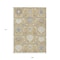 Homeroots 9' X 12' Gold Ivory And Gray Damask Washable Indoor Outdoor Area Rug 599416 - alternate 4