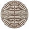 Homeroots 8' Brown And Beige Round Animal Print Washable Indoor Outdoor Area Rug 600596 - alternate 3