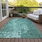 Homeroots 5' X 8' Teal Blue Ikat Washable Indoor Outdoor Area Rug 577002 - alternate 5