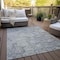 Homeroots 3' X 5' Gray Beige And Charcoal Oriental Washable Indoor Outdoor Area Rug 587440 - alternate 3