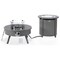 Leisuremod Walbrooke Patio Round Fire Pit and Tank Holder, Grey WGR-29-24-GL - alternate 3
