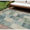 Homeroots 3' X 5' Blue Geometric Washable Indoor Outdoor Area Rug 608262 - alternate 3