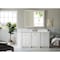 James Martin Vanities Bristol 60'' S Vanity, Bright White w/ Jasmine Pearl Silestone Top w/FreePower Wireless Charger 157-V60S-BW-FEJP - alternate 3