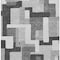 Homeroots 9' X 12' Silver Ivory And Charcoal Geometric Washable Indoor Outdoor Area Rug 613245 - alternate 4