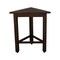 Homeroots 17" Dark Brown Teak Corner Shower Bench 383338 - alternate 1