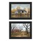 Homeroots Set Of Two Country Roads 3 Black Framed Print Wall Art, 2PK 405704 - alternate 1