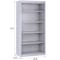 Atlantic Metal Bookcase, Steel, 5 Shelf, Dove Gray, 72HX36W BA40361872-05 - alternate 4
