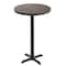 Flash Furniture Bennett 30 in Round Solid Wood Indoor Tabletop in Dark Brown with 22 in x 22 in Bar Height GSF-RD30-DKBRN-T2222B-GG - alternate 1
