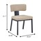 Leisuremod Teres Leather Dining Chair, Steel Legs & Poplar Wood Core, 4PK TC19TP4 - alternate 2