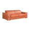 Homeroots 89" Camel Italian Leather Sofa With Silver Legs 329585 - alternate 3