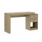 Homeroots 58" Oak Wood Writing Desk With Two Drawers 723766 - alternate 4
