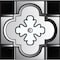 Homeroots 4" X 4" Black White And Gray Mosaic Peel And Stick Removable Tiles 390923 - alternate 3