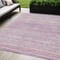 Homeroots 5' X 8' Mauve Striped Washable Indoor Outdoor Area Rug 607957 - alternate 1