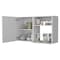 Homeroots 39in White Accent Cabinet With Two Shelves 518042 - alternate 3