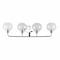 Jonathan Y Sandrine 36" 4-Light Iron/Seeded Glass Cottage Rustic LED Vanity Light, Chrome JYL7529B - alternate 4