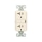 Eaton Wiring Devices Eaton GFCI Receptacle, 125 V, 20 A, NEMA: NEMA 5-20R, Back, Side Wiring, Light Almond GF20LA - alternate 4